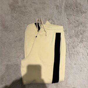 Fear of God Cream Joggers with Black Stripe